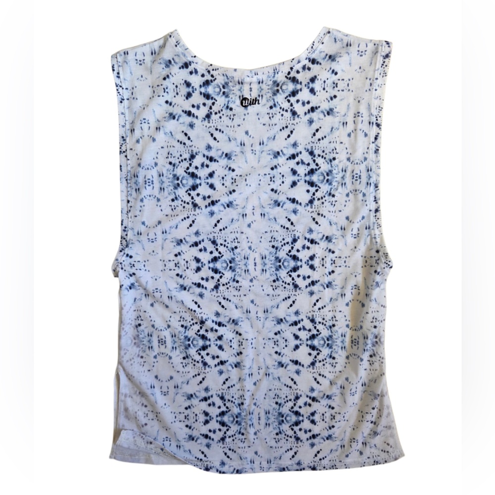 With Navy Tie-Dye Sleeveless Tee - Picture 2 of 4
